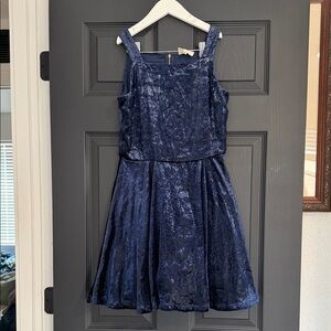Hannah Banana Shimmering Navy Kids Dress